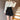Tweed Asymmetric Hem Button Mini Skirt - nightcity clothing