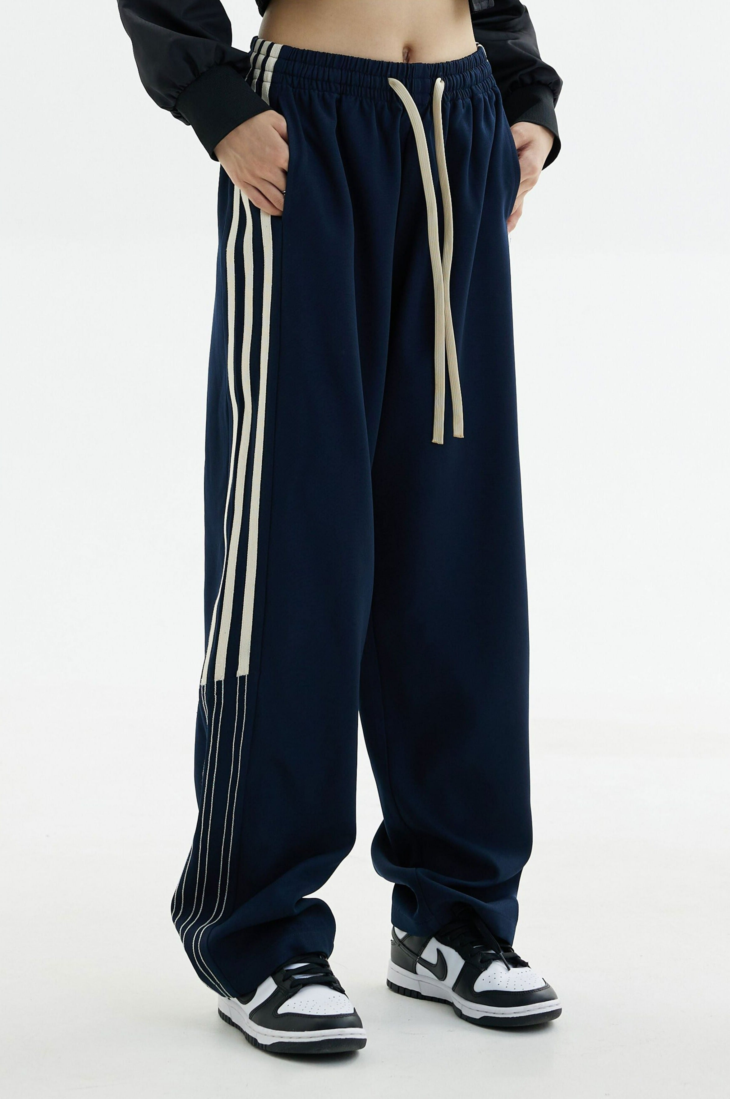 Side Stripe Wide Leg Pants