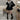 Mini Puff-Sleeve Dress with Peter Pan and Bow Tie Collar - nightcity clothing