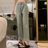 Slim Distressed Hem and Back Pockets Denim Jeans - nightcity clothing
