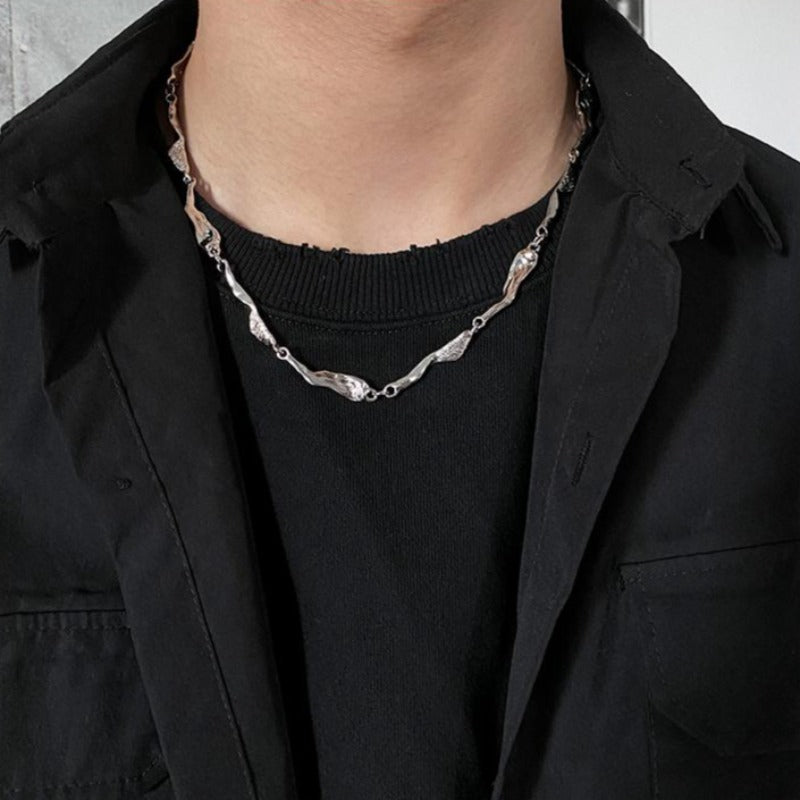 Twisted Metal Link Necklace - nightcity clothing