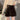 Asymmetric Button Waist Ribbed Shorts - nightcity clothing