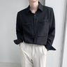Slim Crimped Double Pocket Shirt - nightcity clothing