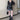 Cropped Rounded Blazer with Elbow Cut-Outs and Faux Leather Sling Dress Two-PIece Set - nightcity clothing