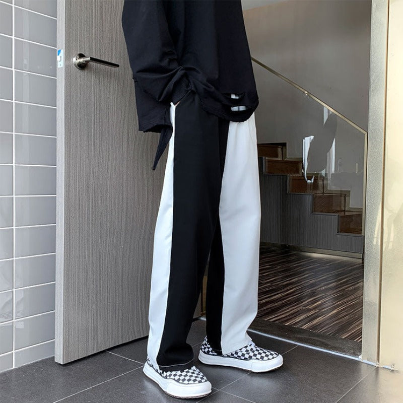 Color Block Straight Fit Pants - nightcity clothing