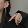 Asymmetric Chain Drop Earrings - nightcity clothing