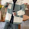 Color Block Checkerboard Textured Jacket - nightcity clothing