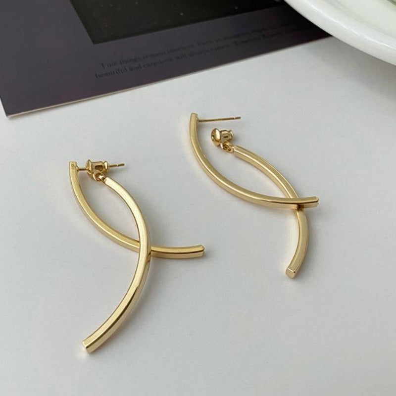 Double Curve Earrings - nightcity clothing