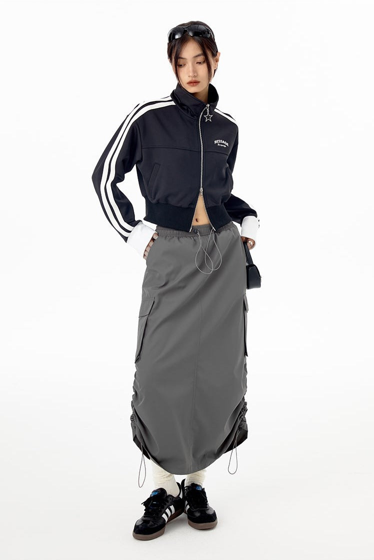 Cargo Parachute Midi Skirt - nightcity clothing