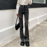 Extra-Slim Semi-Flared Jeans with Drawstrings - nightcity clothing