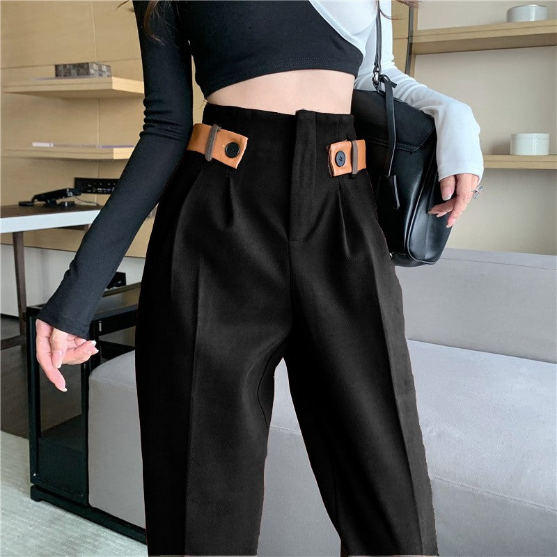Slim Mock Belt Strap Lightweight Tapered Pants - nightcity clothing