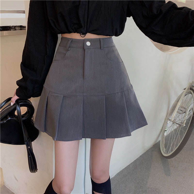 Pleated Tier Hem Mini Skirt - nightcity clothing