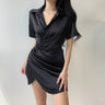 Asymmetric Pleated Dress - nightcity clothing