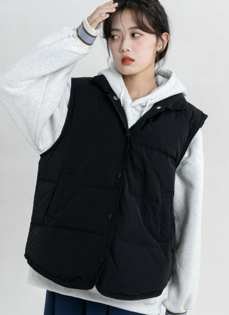 Button Down Lightweight Vest - nightcity clothing