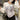 Patchwork Tie Dye Puff Sleeve Blouse with Asymmetric Hem - nightcity clothing