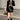 Slim Cropped Blazer and Pencil Skirt with Pearl Chain Two-Piece Set - nightcity clothing