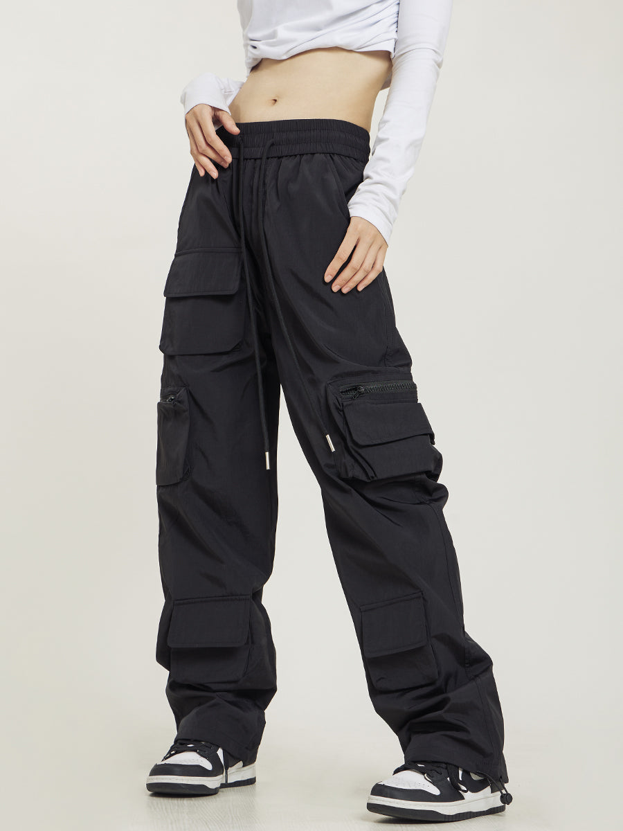 Multi Pocket Elastic Waist Pants