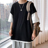 Oversized Mock Two-Piece Vest Tee - nightcity clothing