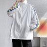 Track Multi-Color Sleeve Stripe Lightweight Windbreaker - nightcity clothing