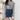 Asymmetric Distressed Hem Denim Mini Skirt - nightcity clothing