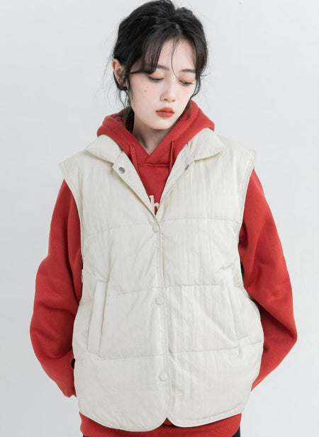 Button Down Lightweight Vest - nightcity clothing