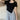 Asymmetric Pointed Hem Mock Two-Piece Cropped Tee - nightcity clothing