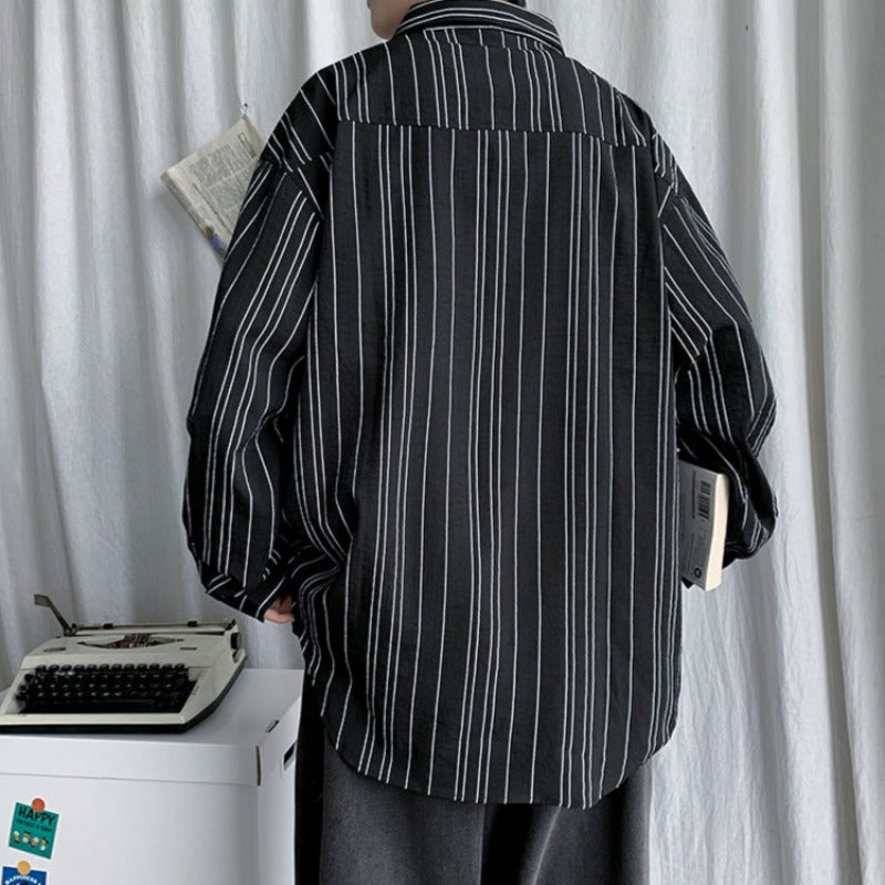 Slim Lightweight Multi-Width Pinstripe Shirt - nightcity clothing