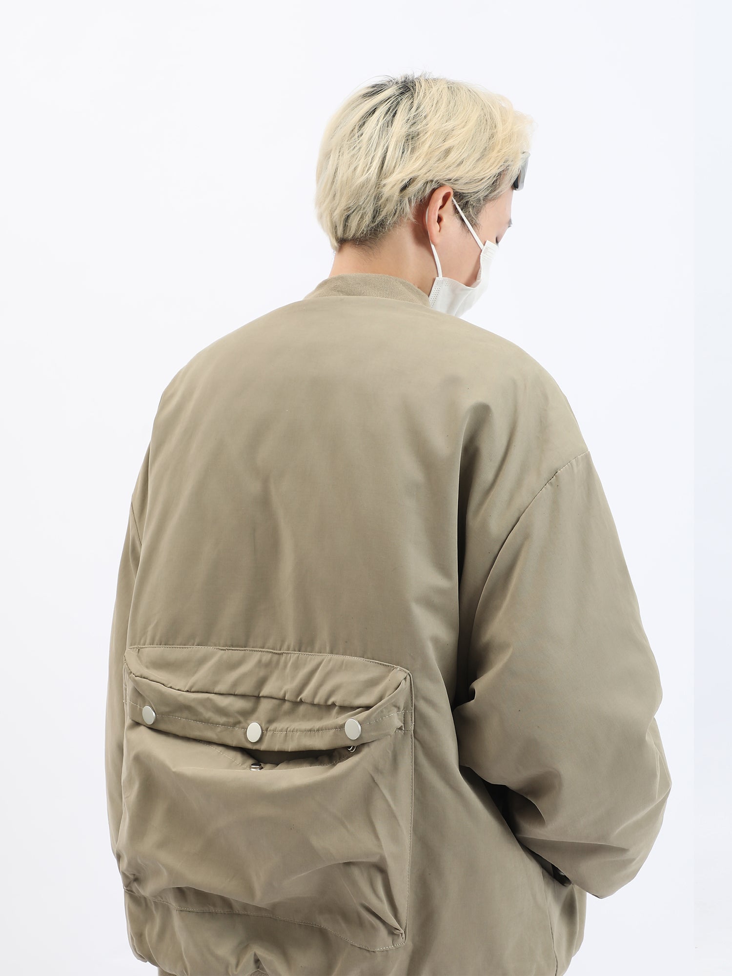 Multi Pocket Oversized Bomber Jacket