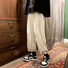 Plaid Cuff Corduroy Pants - nightcity clothing