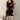 Sleeveless Mock Two-Piece Cutout Outline Dress with Buckle Belt - nightcity clothing