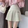 Mock Double Pocket Pleated Mini Skirt - nightcity clothing