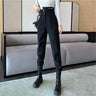 Slim Asymmetric Waist Lightweight Tapered Pants - nightcity clothing
