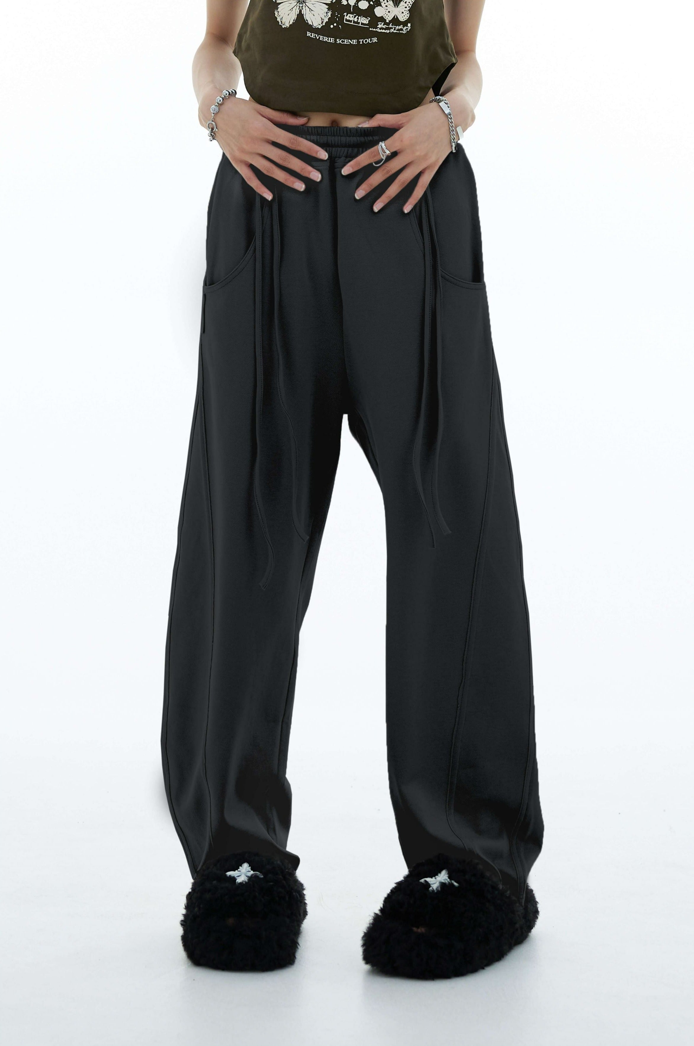 Double Side Waist String Pants