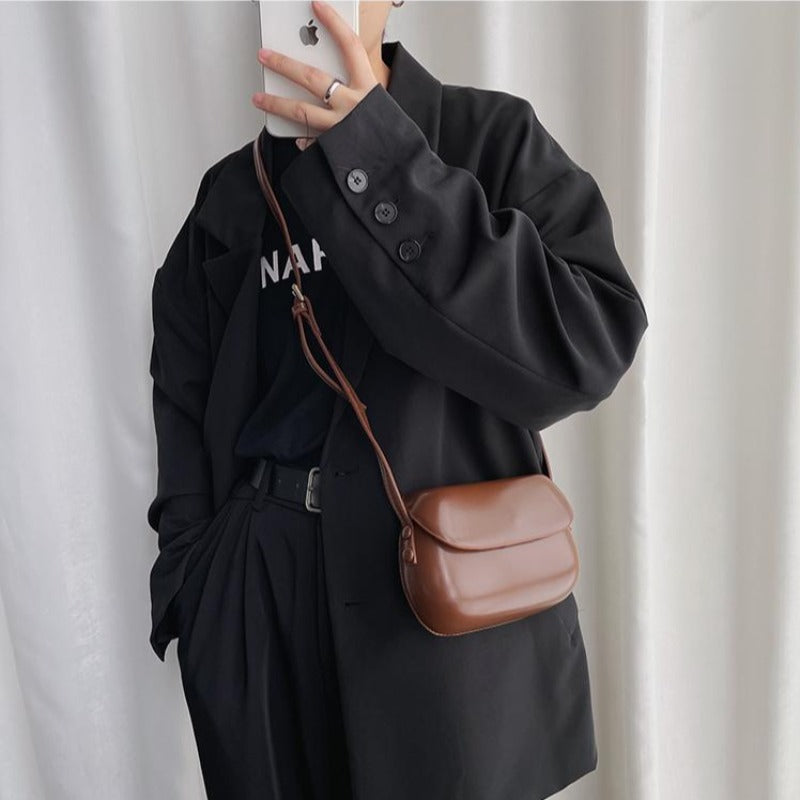 Minimal Rounded Mini Crossbody Bag - nightcity clothing