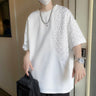 Weave Patchwork Short Sleeve Shirt - nightcity clothing