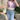 Cropped Color-Block Outline Short Sleeve Button Cardigan - nightcity clothing