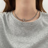 Intertwined Hoop Pendant Chain Necklace - nightcity clothing