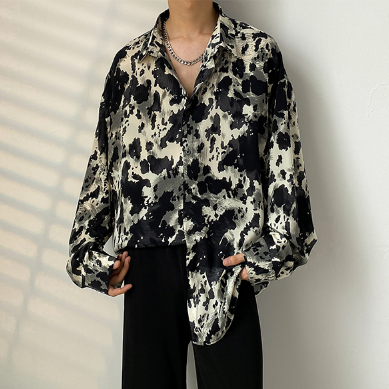 Abstract Pattern Lightweight Button Shirt