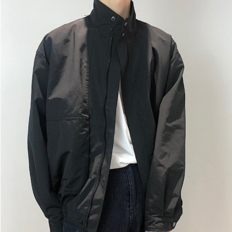 Lightweight High Collar Oversized Jacket - nightcity clothing
