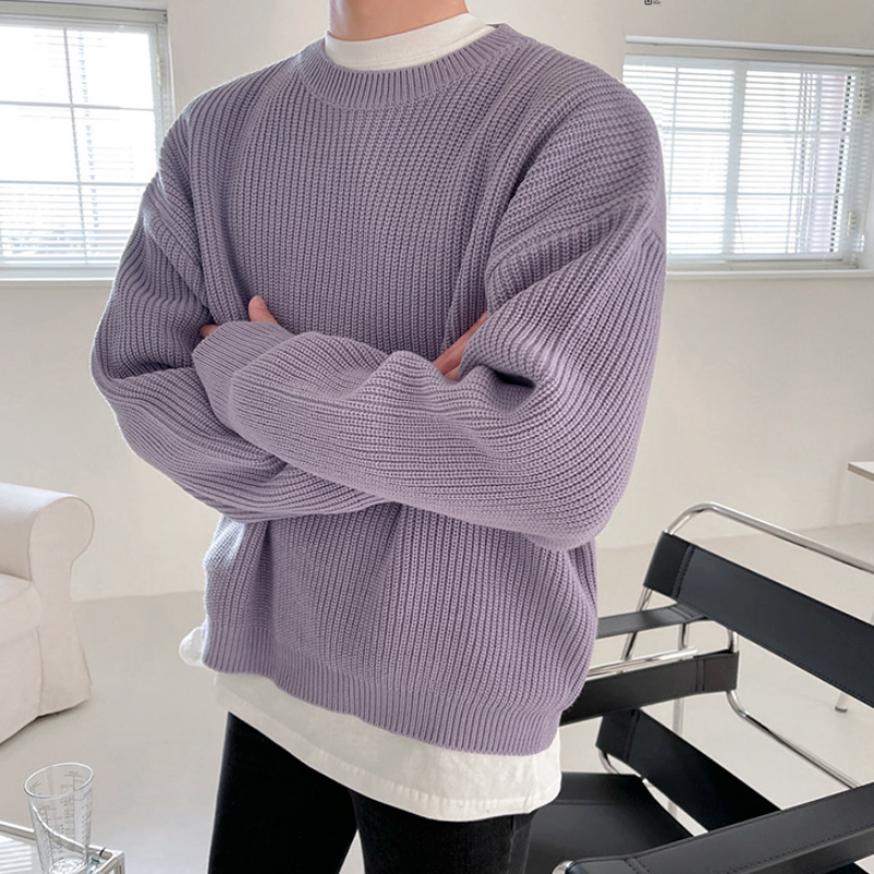 Slim Drop Shoulder Knit Sweater
