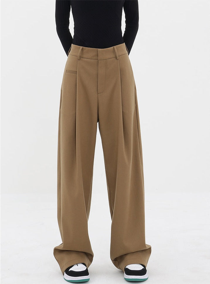 Pleated Straight Fit Pants - nightcity clothing