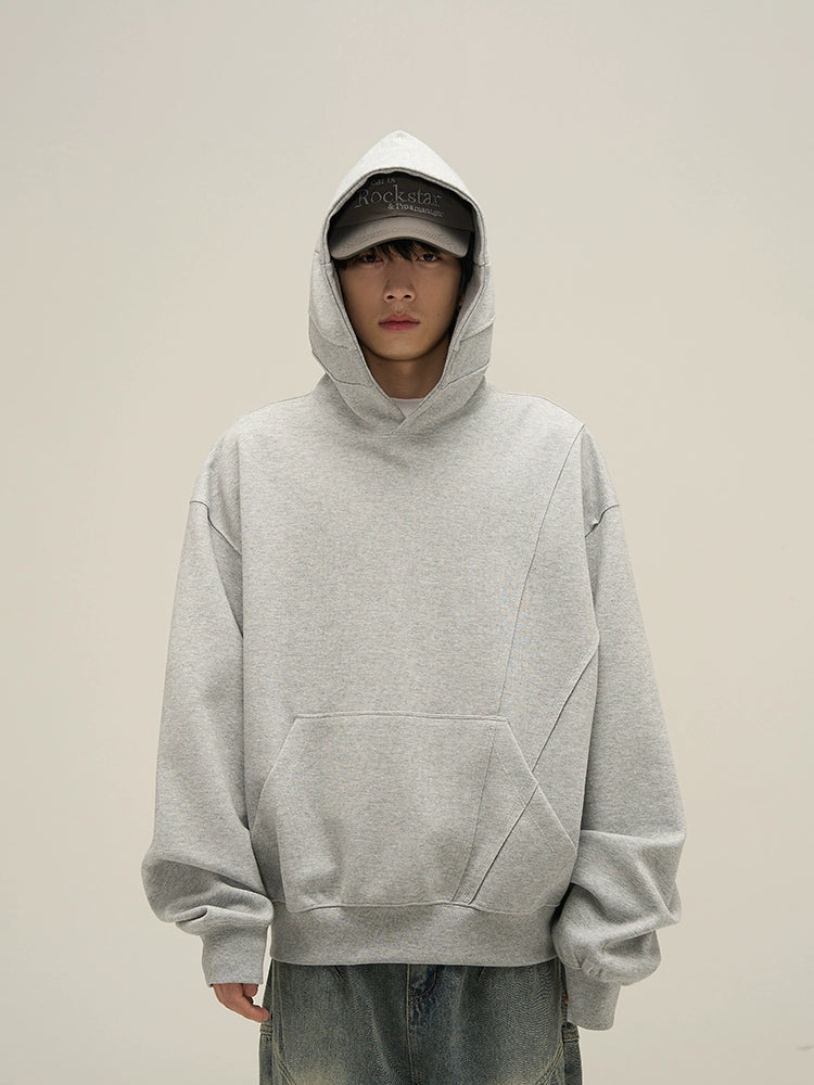 Oversized Paneled Stitch Hoodie