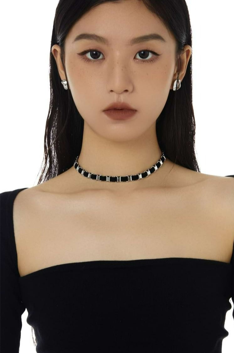 Box Link Chain Choker Necklace
