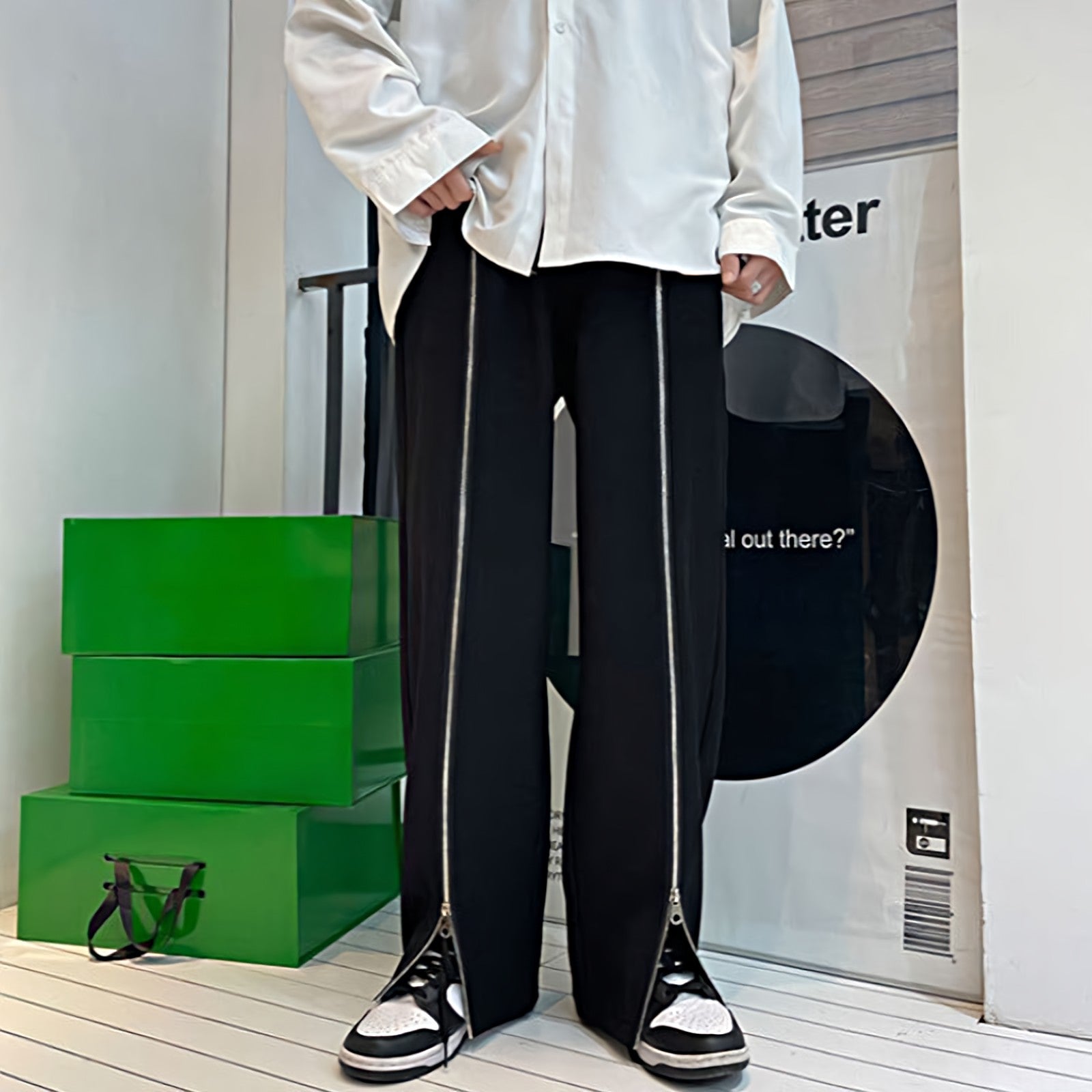 Slim Double Full-Length Zip Joggers - nightcity clothing