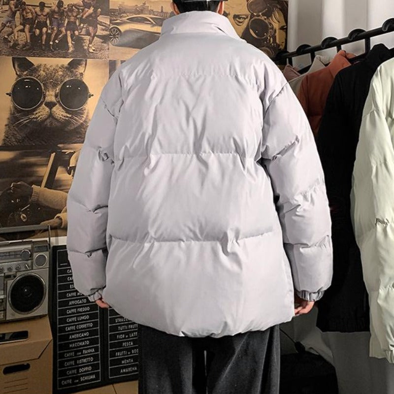 High Neck Oversized Puffer Jacket - nightcity clothing