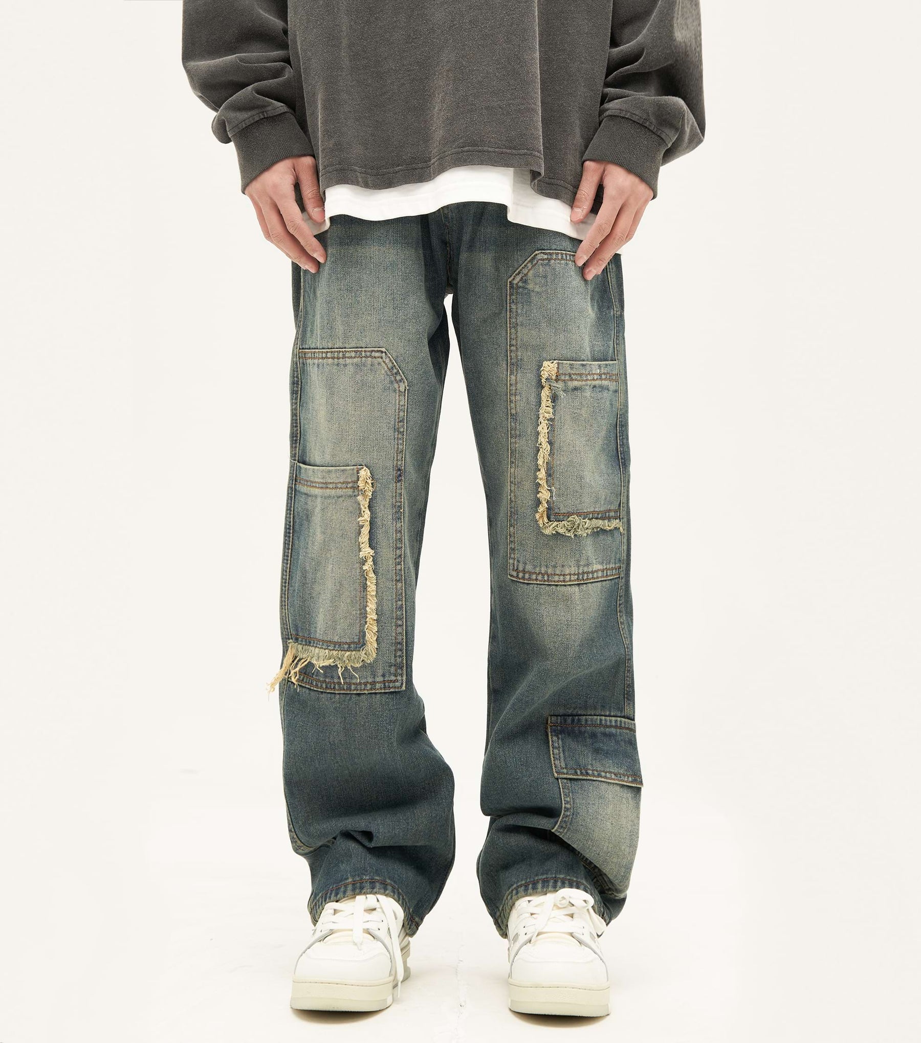 Grunge distressed jeans
 for men