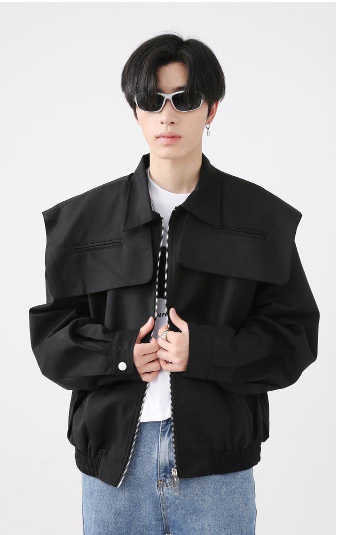 Oversized Shoulder Cape Jacket - nightcity clothing