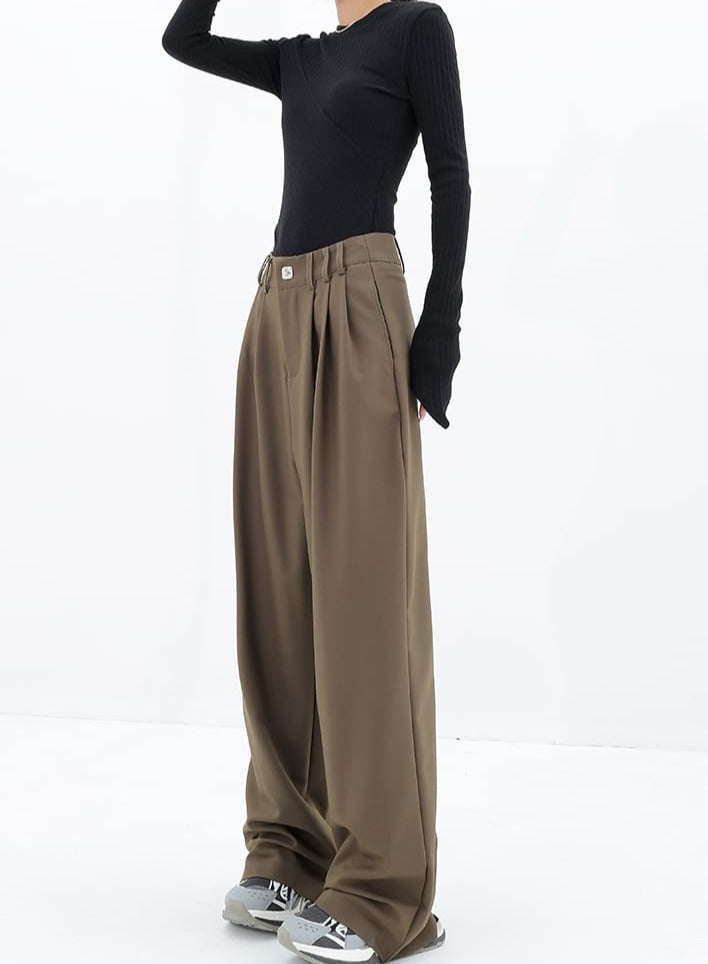 Wide Leg Multi-Pleated Pants - nightcity clothing