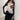 Translucent Color Block Long Sleeve Top