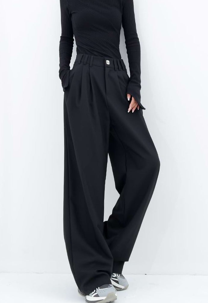 Wide Leg Multi-Pleated Pants - nightcity clothing